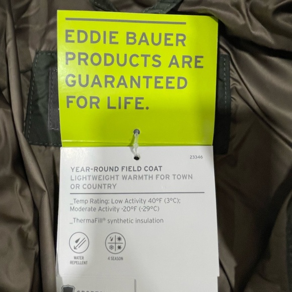 Eddie Bauer Year Round Field Coat Dark Loden Sz Md - Picture 7 of 12